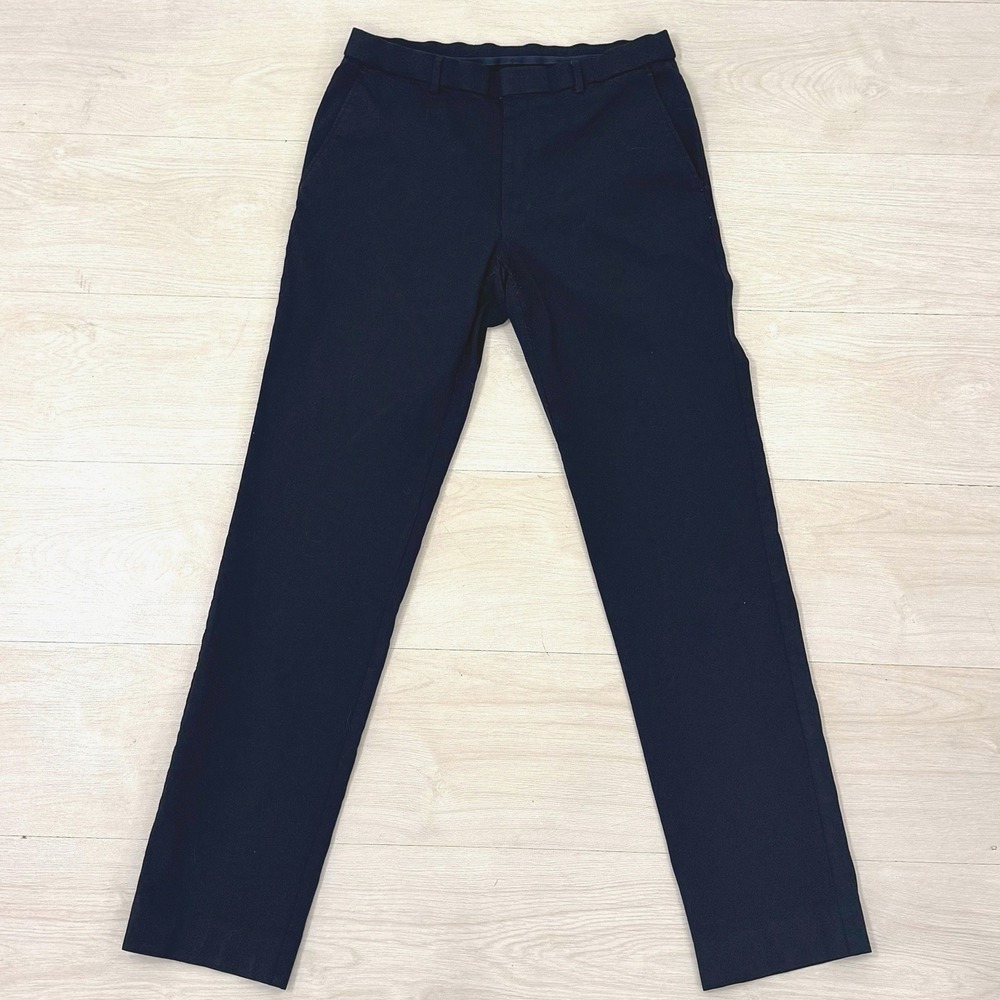 Tommy Hilfiger Dress Pants Mens 34x32 Navy Blue Straight Stretch Chino‎ Slacks